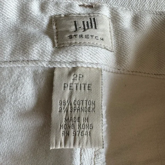 Women’s White Bootcut J. Jill Jeans Stretchy 2P Petite Jeggings - Picture 5 of 6